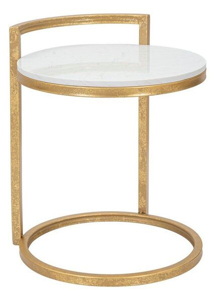 Okrągły stolik z marmurowym blatem ø 40,5 cm Round Marble – Mauro Ferretti
