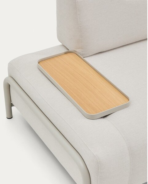 Beżowa sofa modułowa z tkaniny szenilowej 200 cm Compo – Kave Home