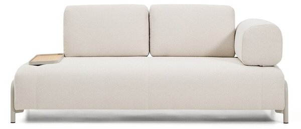 Beżowa sofa modułowa z tkaniny szenilowej 200 cm Compo – Kave Home