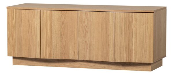 Szafka pod TV z litego drewna dębowego w naturalnym kolorze 133x52x45 cm Zuma – WOOOD