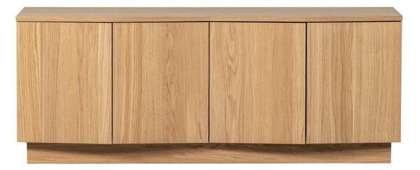 Szafka pod TV z litego drewna dębowego w naturalnym kolorze 133x52x45 cm Zuma – WOOOD