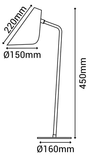 Biała lampa stołowa SULION Lisboa, wys. 45 cm