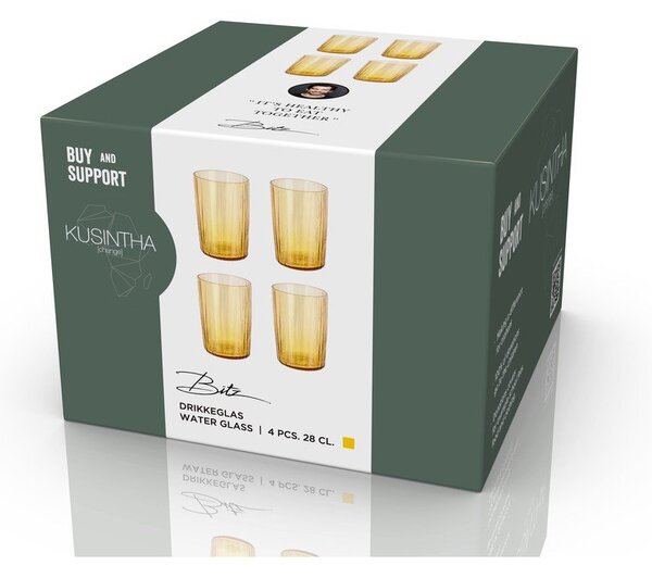 Szklanki zestaw 4 szt. 280 ml Kusintha – Bitz