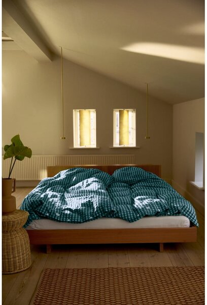 Zielono-niebieska pościel jednoosobowa z kory 140x200 cm Bæk&Bølge – JUNA