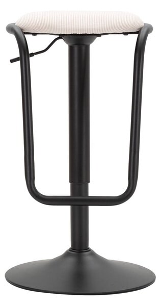 Biały/czarny tapicerowany hoker z regulowaną wysokością (wysokość siedziska 61 cm) Destiny – Mauro Ferretti