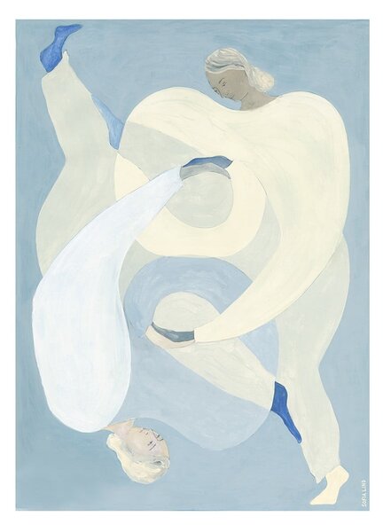 Plakat 50x70 cm Hold You - Blue – Sofia Lind – The Poster Club