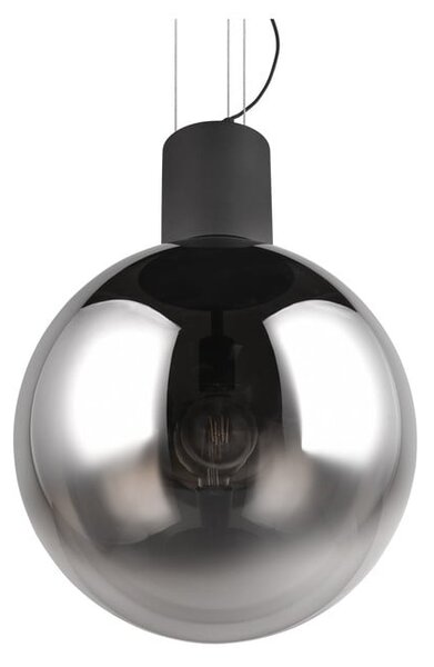 Czarna lampa wisząca LED ze szklanym kloszem ø 50 cm Cipallone – CINQUE