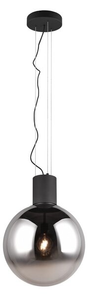 Czarna lampa wisząca LED ze szklanym kloszem ø 50 cm Cipallone – CINQUE