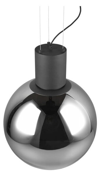 Czarna lampa wisząca LED ze szklanym kloszem ø 50 cm Cipallone – CINQUE