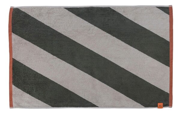 Dywanik łazienkowy z bio bawełny w kolorze khaki 50x80 cm Diagonal – Mette Ditmer Denmark