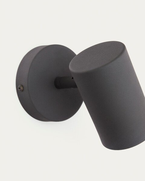 Czarny metalowy kinkiet Manie – Kave Home