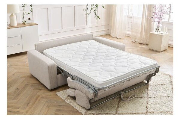 Kremowa sztruksowa rozkładana sofa 195 cm Monaco – Bobochic Paris