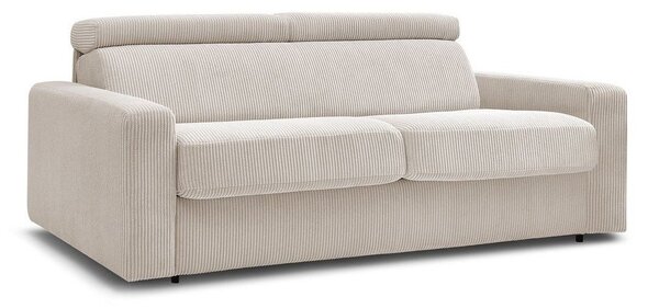 Kremowa sztruksowa rozkładana sofa 195 cm Monaco – Bobochic Paris