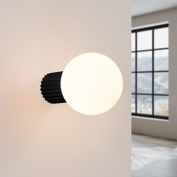 Czarny kinkiet ø 12 cm Orbital – Sollux