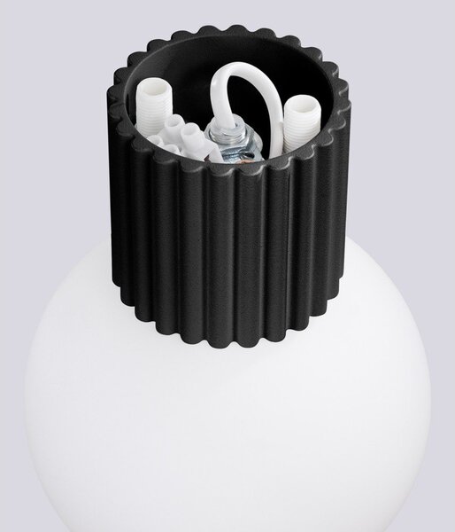 Czarny kinkiet ø 12 cm Orbital – Sollux