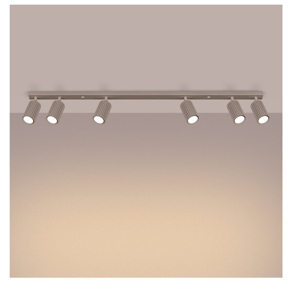 Szarobrązowa metalowa lampa punktowa 6,5x117 cm Gleam – Sollux
