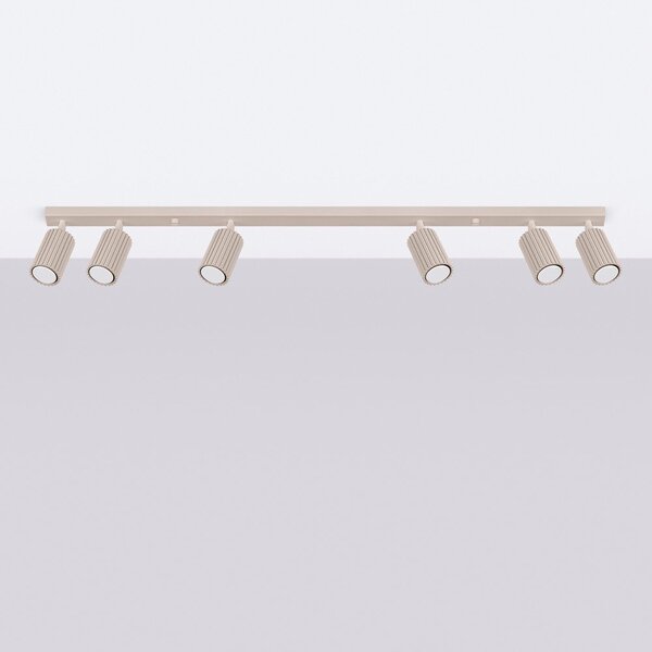 Szarobrązowa metalowa lampa punktowa 6,5x117 cm Gleam – Sollux