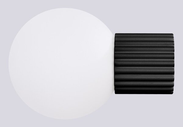 Czarny kinkiet ø 12 cm Orbital – Sollux