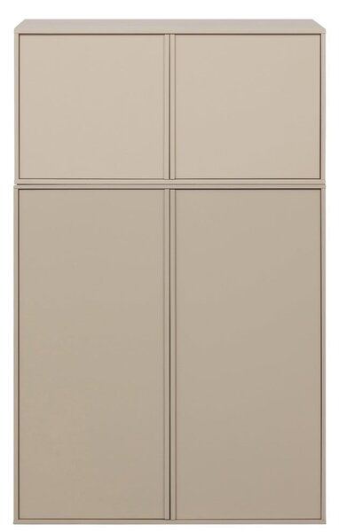 Kremowa szafa modułowa z litego drewna sosnowego 100x150 cm Daily – vtwonen