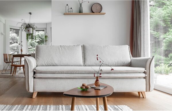 Kremowa rozkładana sofa 225 cm Charming Charlie – Miuform