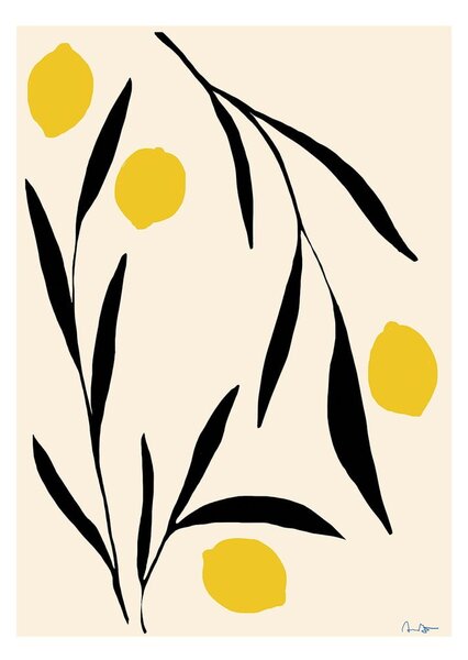 Plakat 30x40 cm Lemon – Anna Mörner – The Poster Club
