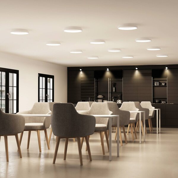 Lampa sufitowa LED Vivy Arcchio, możliwość ściemniania, biały / opal, kuchnia, metal, nowoczesny