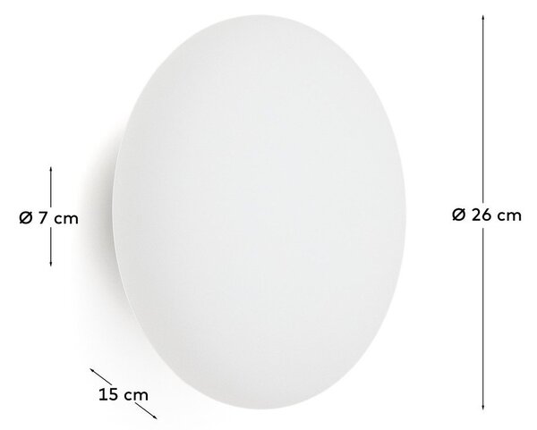 Biały/czarny kinkiet ø 26 cm Bamila – Kave Home