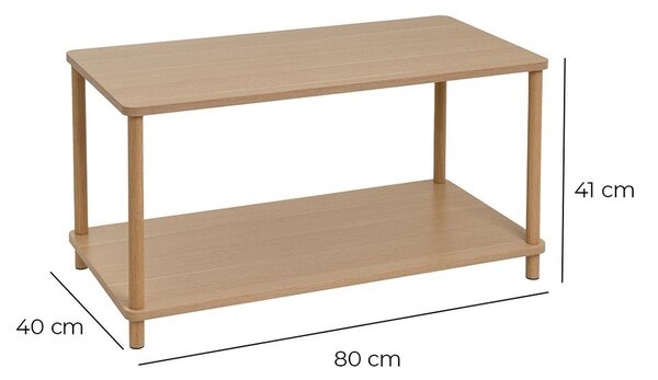 Stolik w naturalnym kolorze 40x80 cm Gaia – Casa Selección