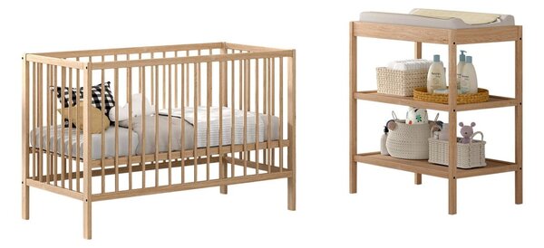 Zestaw mebli dla dzieci z litego drewna bukowego 2 szt. Dino – Vipack