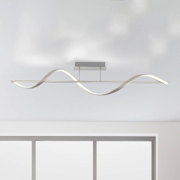 Q-Smart-Home Inteligentna lampa sufitowa Q-Swing, możliwość ściemniania, aluminiowy / szary / cynkowy, salon / jadalnia, aluminium, nowoczesny