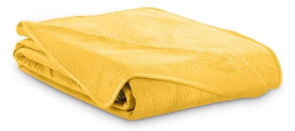 Narzuta w odcieniach ochry na łóżko dwuosobowe 200x220 cm Palsha – AmeliaHome