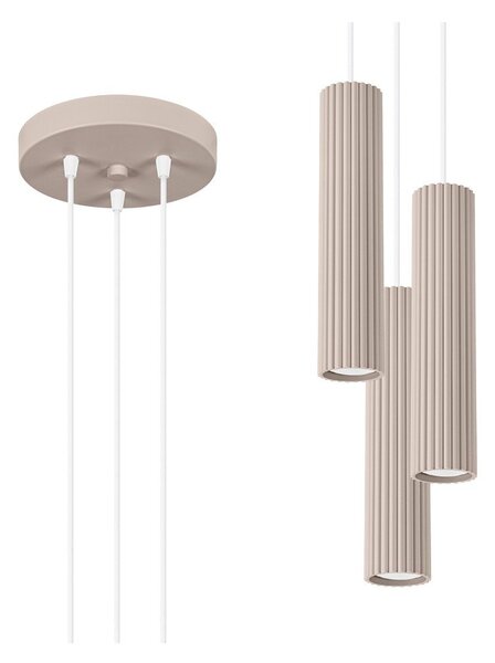 Szarobrązowa metalowa lampa wisząca ø 19,5 cm Gleam – Sollux