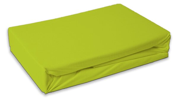 Prześcieradło frotte PREMIUM limonkowe 160x200 cm