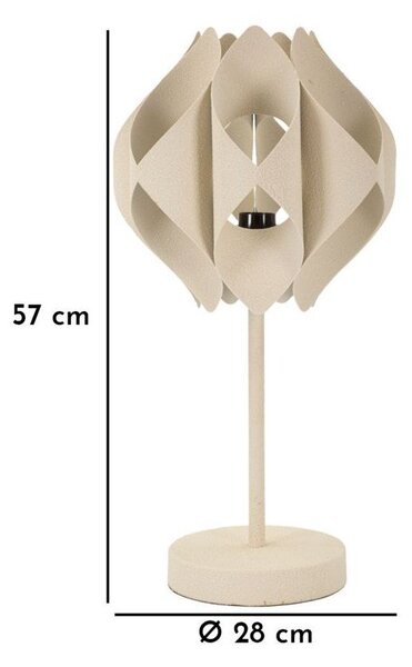Beżowa lampa stołowa z metalowym kloszem (wysokość 57 cm) Space – Mauro Ferretti
