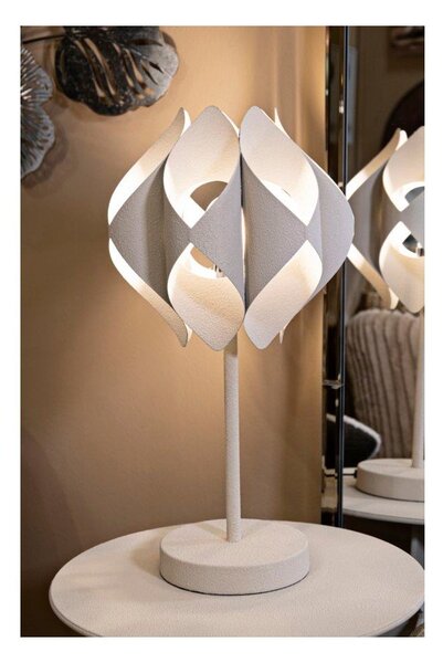 Beżowa lampa stołowa z metalowym kloszem (wysokość 57 cm) Space – Mauro Ferretti