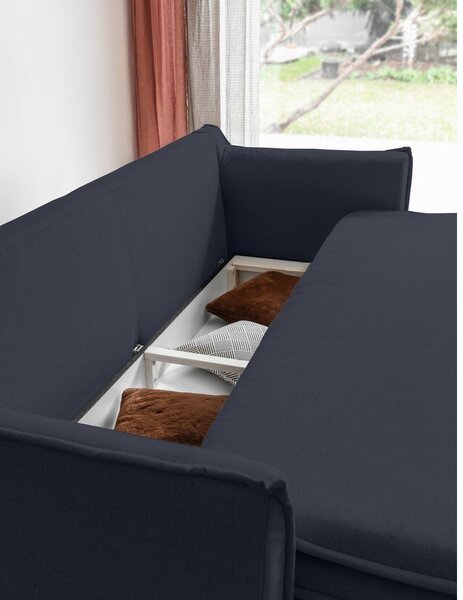 Ciemnoszara/antracytowa rozkładana sofa 225 cm Charming Charlie – Miuform