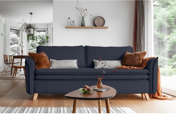 Ciemnoszara/antracytowa rozkładana sofa 225 cm Charming Charlie – Miuform