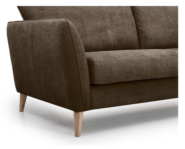 Brązowa sofa Scandic Paris, 206 cm