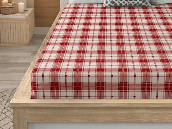 Prześcieradło z mikrofibry TARTAN HEART kolorowe 90x200 cm