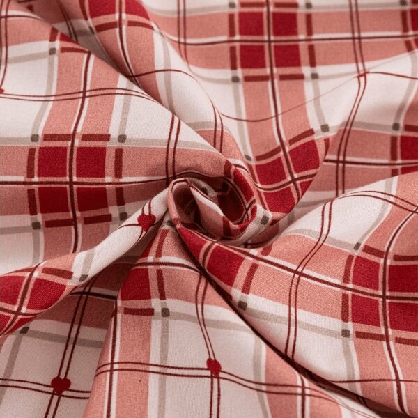Prześcieradło z mikrofibry TARTAN HEART kolorowe 90x200 cm