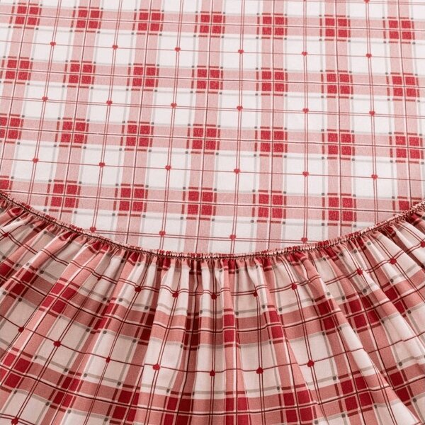 Prześcieradło z mikrofibry TARTAN HEART kolorowe 90x200 cm