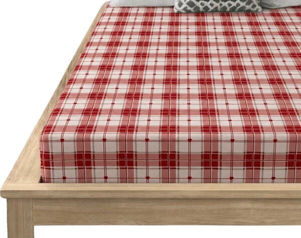 Prześcieradło z mikrofibry TARTAN HEART kolorowe 90x200 cm