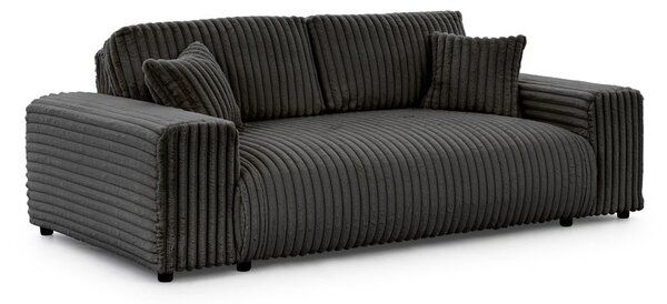 Ciemnoszara sztruksowa sofa 213 cm Justin – Ropez