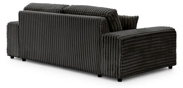 Ciemnoszara sztruksowa sofa 213 cm Justin – Ropez