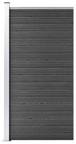 Panel ogrodzeniowy z WPC, 95x186 cm, czarny