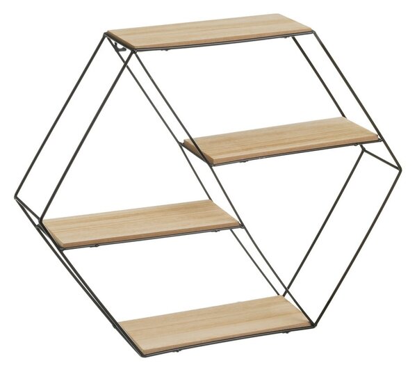 Czarno-naturalna piętrowa półka 50 cm – Casa Selección