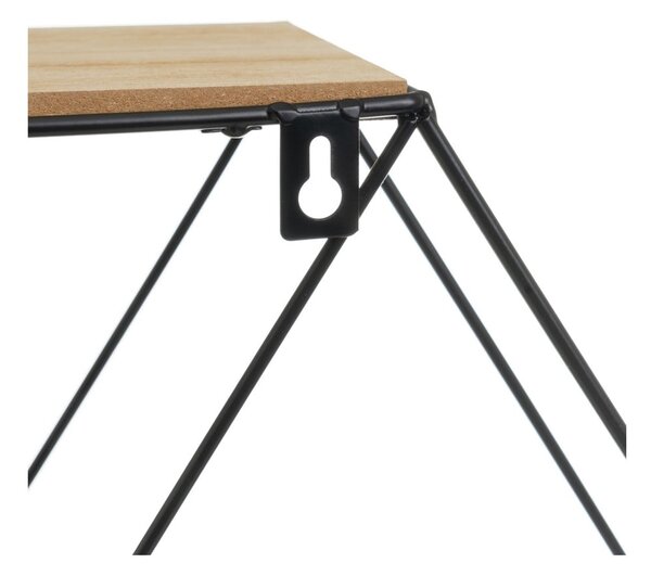 Czarno-naturalna piętrowa półka 50 cm – Casa Selección