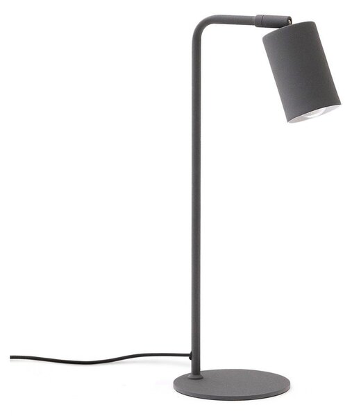 Czarna metalowa lampa stołowa (wysokość 49 cm) Manie – Kave Home