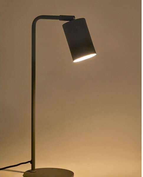 Czarna metalowa lampa stołowa (wysokość 49 cm) Manie – Kave Home