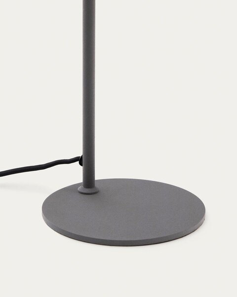 Czarna metalowa lampa stołowa (wysokość 49 cm) Manie – Kave Home